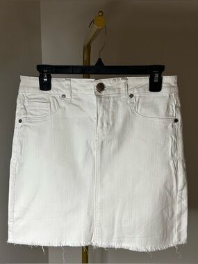 1822 White Denim Mini Skirt